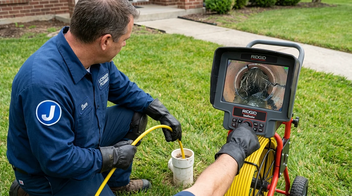 Sewer camera inspection being performed by Johns Plumbing LLC in Morgan Hill