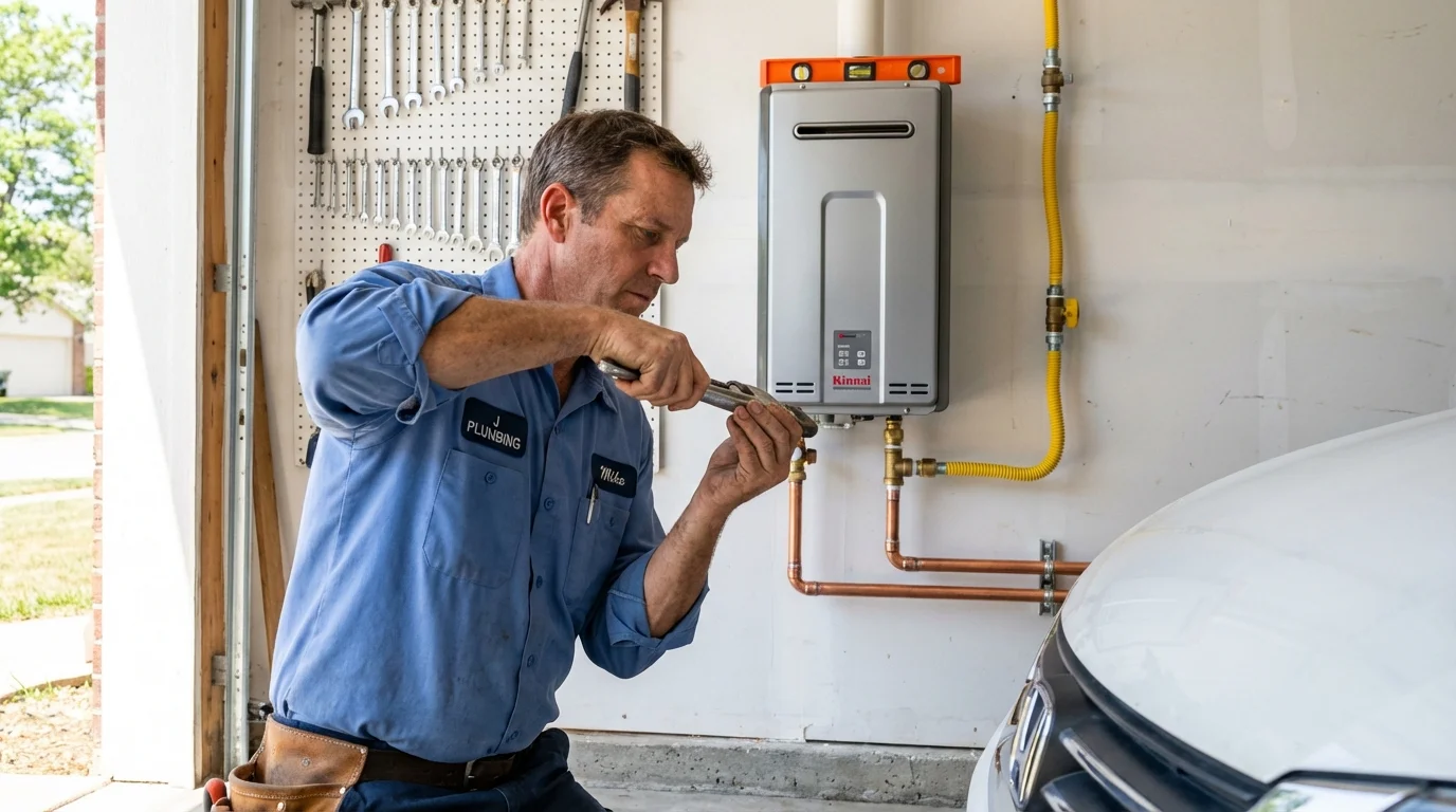 Tankless water heater installation by a Johns Plumbing LLC plumber in Morgan Hill